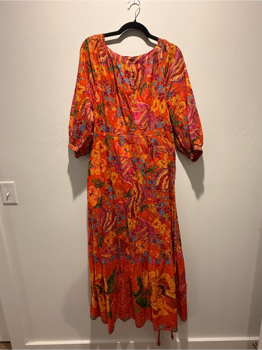 FARM Rio Red Spring Bananas Maxi Dress - 100% Cotton - Picture 5 of 10